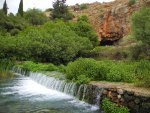 Banias - jeden z pramen biblick eky Jordn pod Hermonem (Izrael)