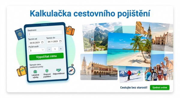 Cestovní pojištění Kalkulačka cestovního pojištění