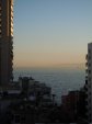 Pohled na Sředozemní moře z hotelu v Bejrútu