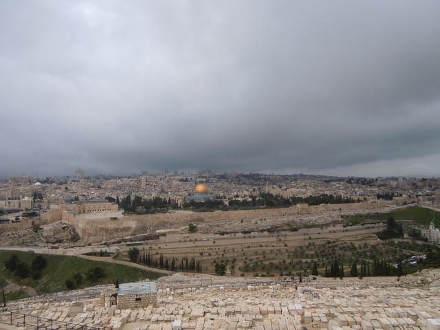 Olivov hora - nejkrsnj pohled na Jeruzalm
